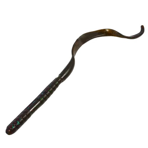 10" Ribbon Tail Worm -  Black Emerald