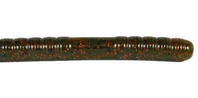 10" Ribbon Tail Worm - Watermelon  Black and Red Flake