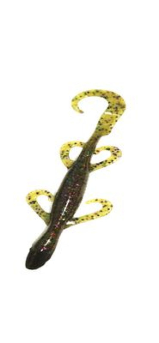 Lizard 5.5" - Watermelon Green Red Flakes